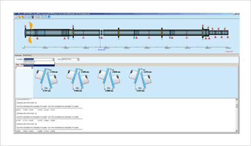 An example of N-gap sag calculation results