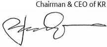 Chairman & CEO of KR Dr.B.S.Park